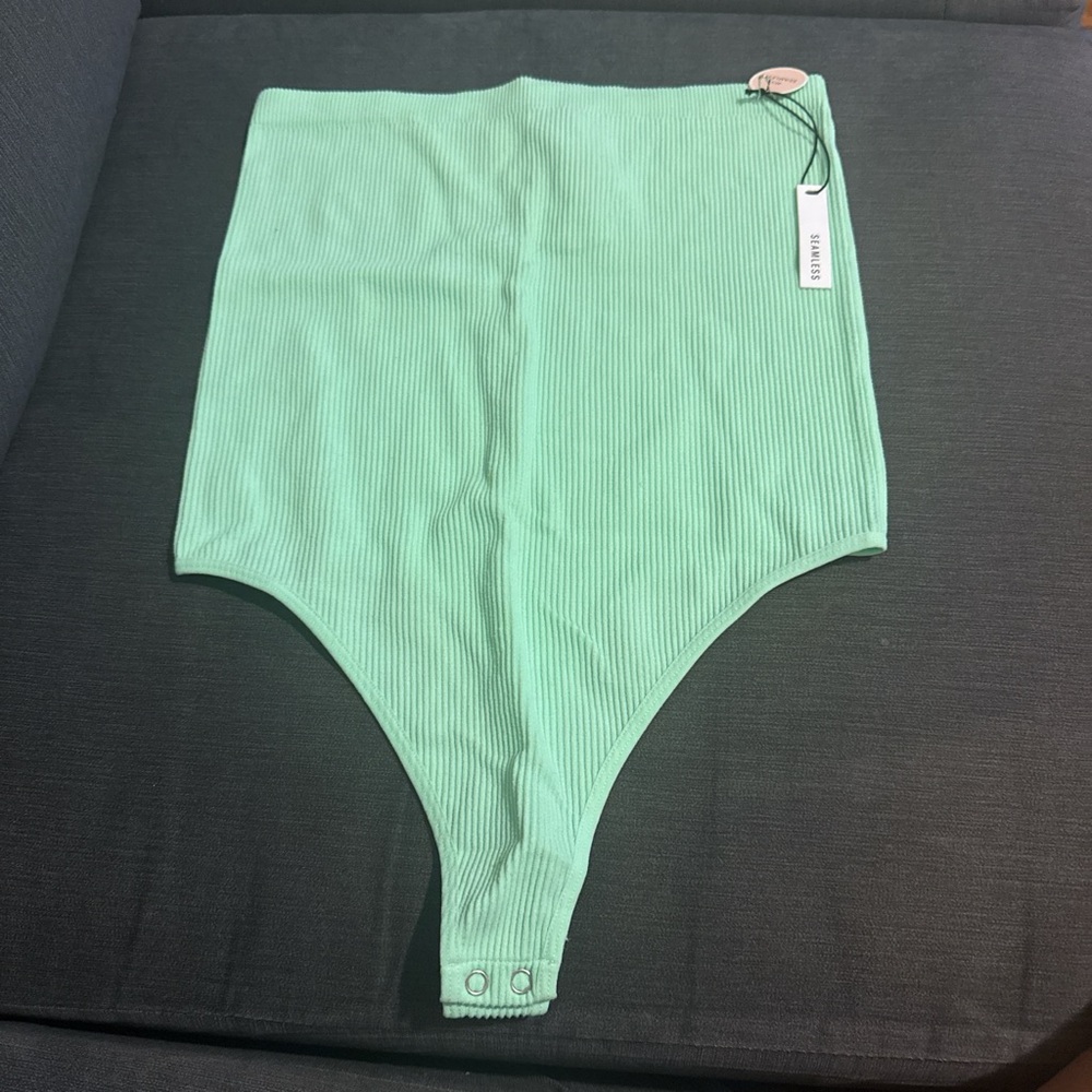 NWT Forever 21 Mint Green Ribbed Bodysuit